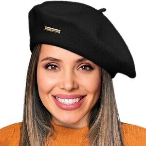 Wool French Berets for Women, Solid Color Beret Hats for Women Girls Lady, Casua